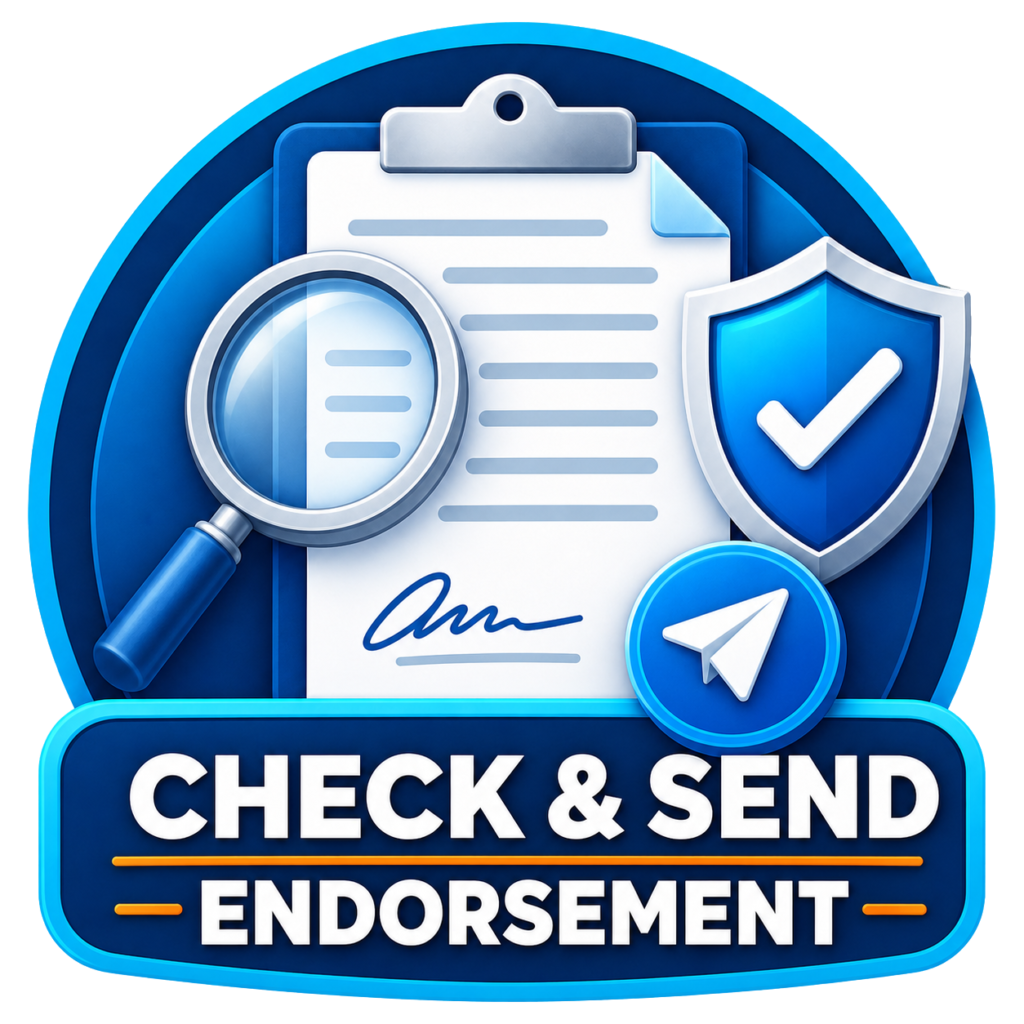 Check & Send Endorsement